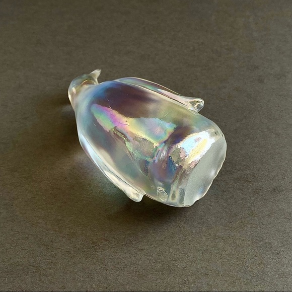 Fenton Iridescent Crystal Glass Penguin Figurine NWOT - Picture 5 of 6